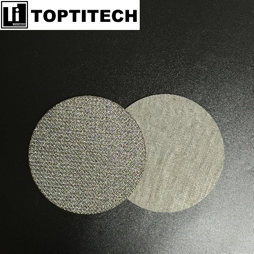 Disque filtrant poreux en treillis métallique fritté en acier inoxydable L SS, 100 microns