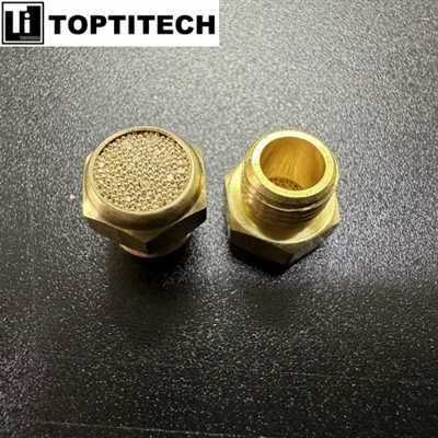 Bouchon d'aération en laiton poreux fritté NPT 1/4" et 1/8"