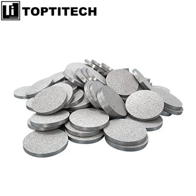 Disque filtrant poreux fritté en poudre de titane avec trous